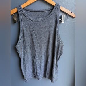 American Eagle Outfitters Charcoal Striped Tank Top